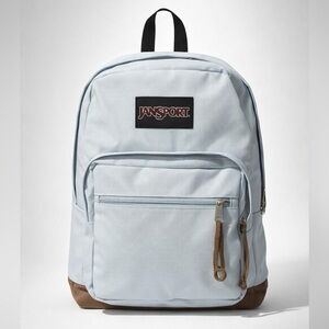 NWOT JanSport Right Pack Backpack - Light Blue Suede Bottom Laptop Bag